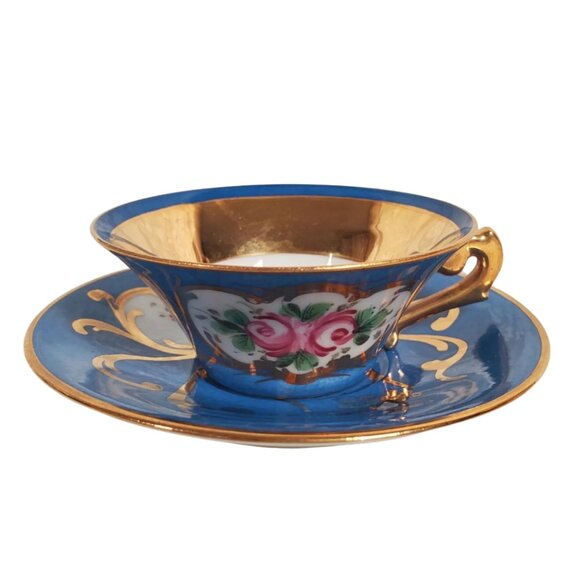 Vintage French Limoges Demitasse Cups – Hand-Decorated, Signed Nodrog (Set of 2) - Picture 5 of 10